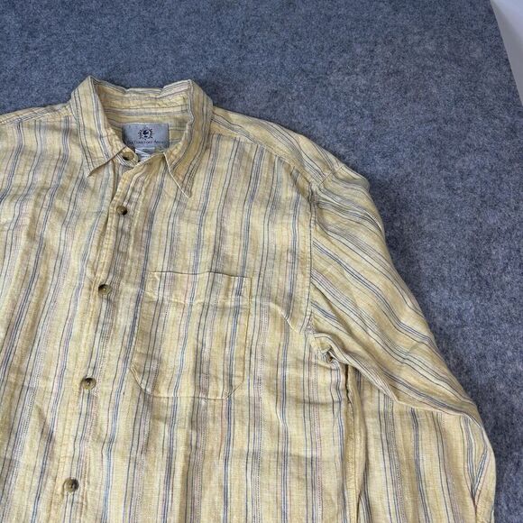 The Territory Ahead Shirt Mens 2XL 100% Linen Striped Button Down Gorpecore - Picture 2 of 9